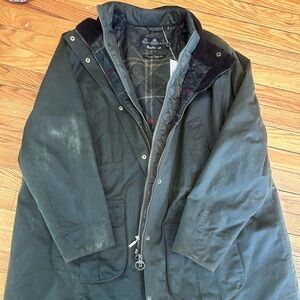 Barbour waxed coat 3X